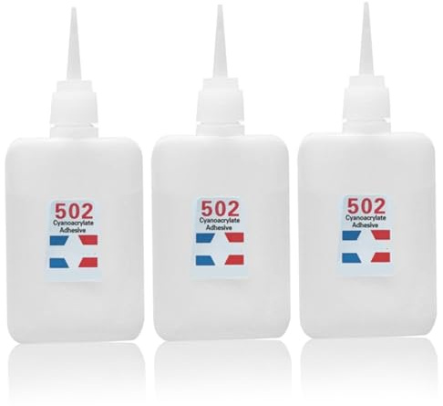 502 lim 3-pack 50 g – snabbtorkande starkt limlim för plastträ metall keramiskt läderhantverk