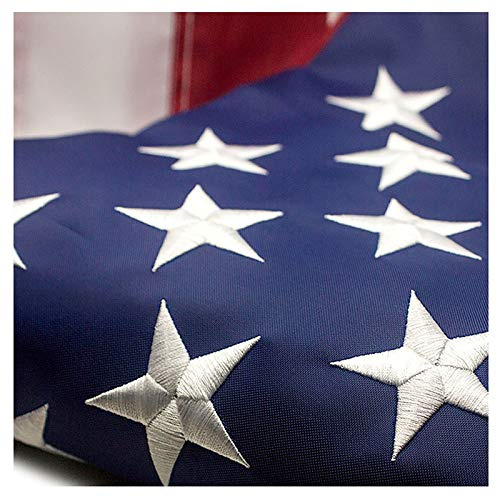 VSVO US American Flag 3x5 ft - Heavyweight Polyester US Outdoor Indoor Flags - Embroider Stars, Sewn Stripes, Brass Grommets USA Flags