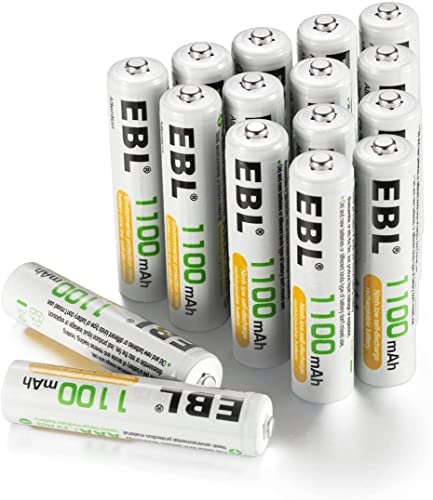 EBL 1100mAh AAA Pilas Recargables Ni-MH de 1,2V para los Equipos Domésticos (16 Unidades)