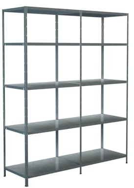 Schulte Regalwelt Lagerregal mit 10 PowerMAX-Fachböden verzinkt, 200x160x50cm, Steckregal mit einfacher Montage ohne Verschrauben, Traglast je Boden 85 Kg
