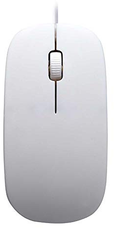 ELLENNE Ratón de oficina o gaming óptico con resolución máxima de 1000 DPI USB Laptop MS400 (blanco)