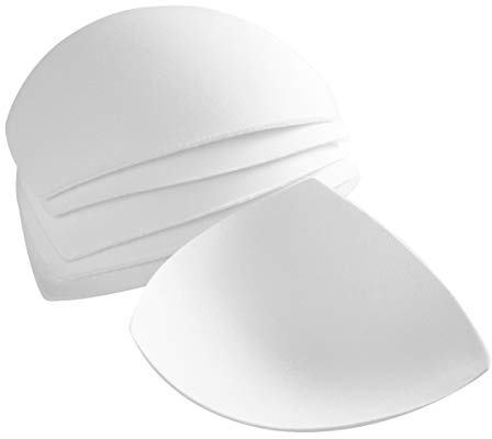 Garneck Ladies Bras Bra Filler Pads 3 Pair Bra Pads Inserts Bra Cups Inserts Removable Inserts for Women (White) Chicken Fillets Triangle Bra Pads Womens Tops