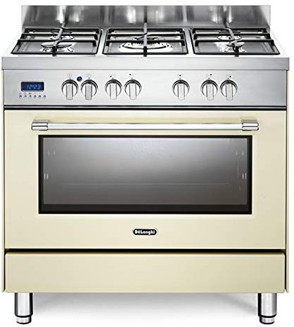 Fisher & Paykel Appliances Italy SpA Cuisinière à Gaz avec Four Électrique Ventilé, 5 Feux, 90 x 60 cm, Acier Inoxydable