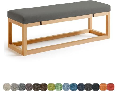Lsjoaw Bankauflage Bankkissen Sitzauflage Sitzkissen Bank 30X30X3CM Stuhlkissen Bankpolster Schaukel mit abnehmbarem Bezug für Fensterbank Outdoor Gartenmöbel Terrasse Drinnen Sitz,Dark Grey