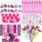 Set Compleanno Bar-Bi Regalo di Compleanno per Bambini-Bomboniere per Feste Timbri Bambini, Braccialetti Slap Gelato, Adesivi Bar-Bi, Portachiavi Bar-Bi, Cannucce Bambini, Bambini Festa Bomboniere
