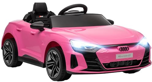 HOMCOM Kinder Elektroauto Audi RS E-tron GT 12V Kinderauto 2 Motor Rosa