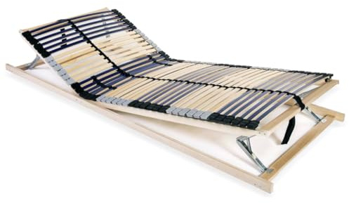 Woonisher Somier De Láminas con Cabecero Y Pies Ajustables 90x200 Cm, 42 Listones En 7 Zonas De Confort, Base Robusta De Haya, Posiciones Adaptables para Leer, Ver TV O Dormir Cómodamente