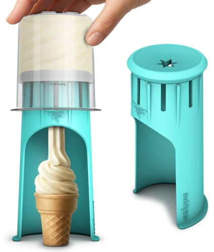swirlyzer Softeis Maker für Ninja Creami NC299EU NC300EU NC301EU, NC500EU, Deluxe NC501EU, zum Patent angemeldete Innovation, Softeis-Spender, BPA Frei, Zubehör, Eismaker (swirlyzer Softeis Maker)