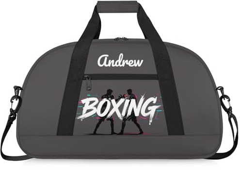 Martial Arts Training Duffle Bag | Personalised Taekwondo Karate Boxing Gym Bag for Men & Kids | Custom Name Water-Resistant Sports Holdall for Gear & Gloves, Boxing Graffiti