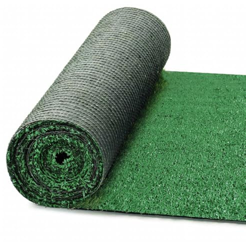 OLIVO.Shop Grass Green Erba Sintetica per Giardini e terrazze, Prato Sintetico 7 mm drenante, Manto erboso Artificiale a Rotoli (1X25 Metri)
