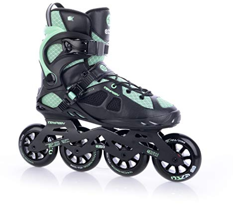 TEMPISH Fitness Inline Skate Ezza 90 Lady | per donna | Vestibilità ottimale | Training Skating | ABEC 9 | 6 misure | Nero/Turchese 37