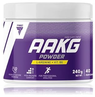 Trec Nutrition L-Arginine Alpha-Ketoglutarate (AAKG)+ Vitamin B6 240g Powder Supplement | Energy Muscle Pump PRE Workout | Lemon