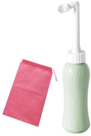 Brigtviee Portable Bidet 500ml/16.9oz Upside Down Peri Bottles with Travel Bag and 75° Oblique Nozzle, Perineal Bottle, Perineal Spray, Perineal Douche Bottles for Women, Menstrual Cleansing