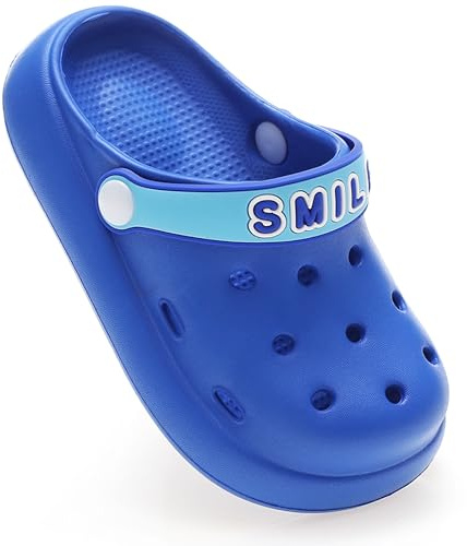ZYLDK Zuecos Niños Zuecos Unisex Zapatos Sandalias de Playa Ligeras de Verano Antideslizante Respirable Piscina Jardín Transpirables Azul