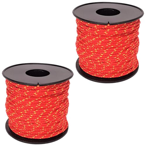 HERO Maurerschnur Pflasterschnur 100m Bauschnur Reißfeste Markierungschnur Verlegeschnur Richtschnur Lotschnur Rot Schnur Fliesenschnur Pflasterschnur Maurerseil Senklotseil Polypropylen Seil 2mm