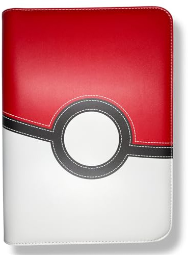 HELO 1 Raccoglitore Carte Pokemon - Album Figurine con Cerniera 360 Card - Porta Carte da Gioco con Inserimento Laterale