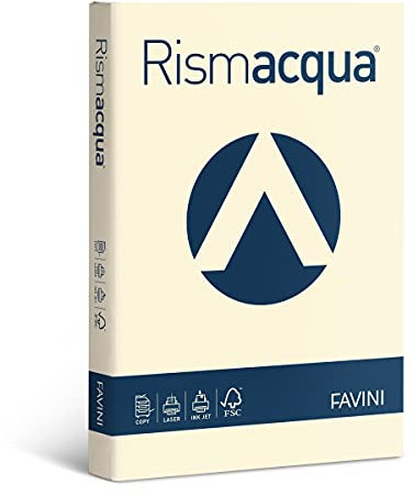 Carta RISMACQUA 200gr A4 125fg avorio 110 FAVINI