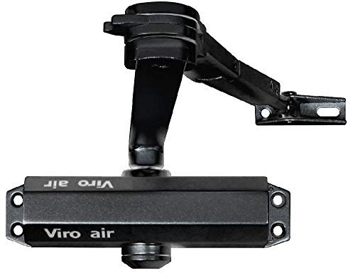 Viro | Ferme-porte air, bras en acier avec longueur et arrêt réglable, multiforce, couleur noire, pour portes max. 110 cm Poids 85 kg