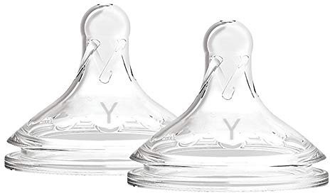 Dr. Brown's Options+, Silicone Y-Cut Teat (for Cereals) Wide Mouth, 9 Months, Transparent