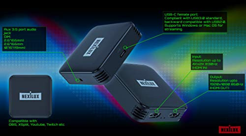 Tarjeta de captura de video HDMI USB - Transmisión en vivo - Grabación