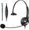 Cuffie Telefono Fisso RJ9 con Microfono a Cancellazione del Rumore, Auricolare Mono per Cisco 7821 7975G 7861 7941G 8845 8851 6851 Call Center Ufficio Telefoni IP, Plantronics M12 M22 Amplificatore