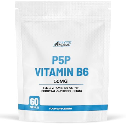 Freak Athletics Vitamin B6 P5P 50mg - Activated Vitamin B6 - Pyridoxal-5'-Phosphate Tiredness and Fatigue Supplement - 60 Capsules