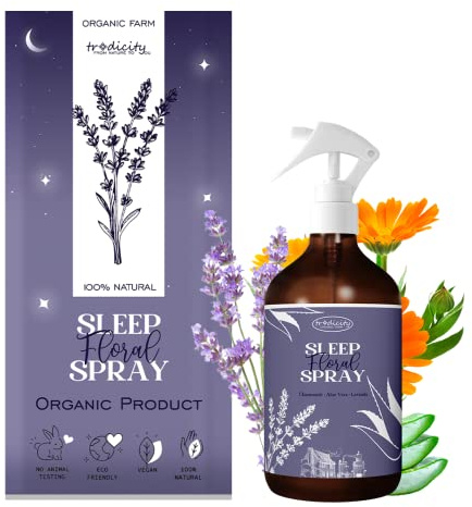 Deep Sleep Pillow Spray for a Better Sleep 250ml Pillow Mist Lavender (Relaxing), Aloe Vera (Oxygen) and Chamomile (Calming) Essential Oils Bedtime Sleeping Mist Calm Down Sleep Spray