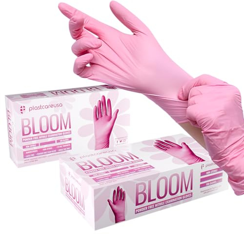 PlastCare USA 100 Large Nitrile Exam Disposable Gloves, Latex & Powder Free