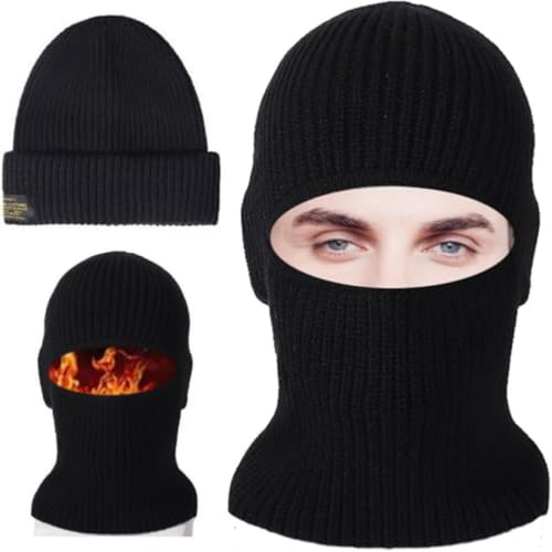 JYZPJ Winter Black Balaclava for Men Ski Mask Balaclava Motorbike
