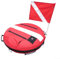 Boya de marcador inflable portátil para buceo con opciones de construcción y almacenamiento (rojo)