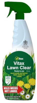 Vitax Lawn Clear Weed Killer Kills Weeds Not Grass Fast-Acting For Lawns, Flowers & Veg Selective Broadleaf Weed Control Lawn Care Solution (750ml RTU)