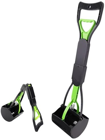 Glanzend Pala para excrementos de perros, patinete de 60 cm, plegable, recogedor de excrementos de perro, pala de gran capacidad para eliminar los desechos de animales