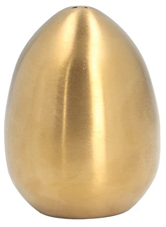 Fafeicy Shaker per Spezie per Uova, Shaker per Cannella in Acciaio Inossidabile, a Forma di, 5,5 Cm X 7, Cm, Dispenser per Condimenti per Bar, Tavolo da, Sale, Zucchero in Polvere (GOLD)