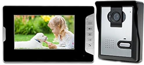 LIBO 7 Zoll wasserdichte Video Gegensprechanlage verdrahtete Video Türsprechanlage Intercom Digital HD Monitor IR Nachtsicht Kamera für Haustür Eintrag System