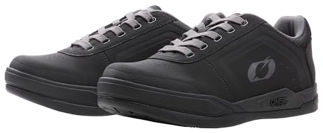 O'NEAL | Mountainbike-Schuhe | MTB Downhill Freeride | Vegan | SPD-Pedalplatten-kompatibel, Oberseite: haltbares und leichtes PU, atmungsaktiv | Pinned SPD V.22 Shoe | Erwachsene | Schwarz Grau | 46