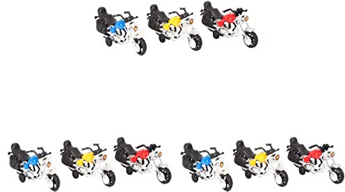 9 Stk Kuchendekorationen Blaues Blaue Tortendekoration Motorradmodell Spielzeug Motorradfiguren Spielzeug-motorräder Männlicher Gott Mini Geburtstagsgeschenk