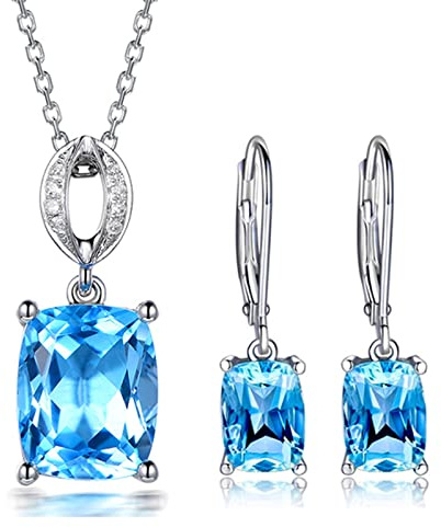 Set di gioielli 3 pezzi, catena in argento per donne e orecchini in argento 925 con ciondolo a forma di cuore, set di gioielli con perle in argento per donne, 45 cm, Zircone