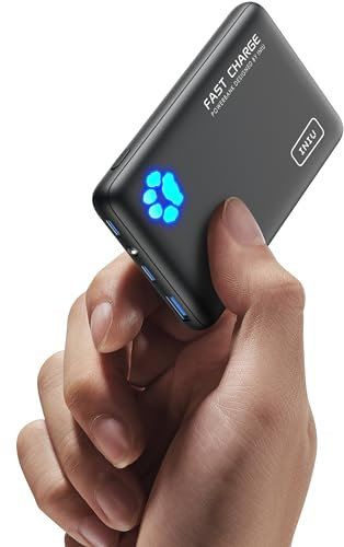 INIU Power Bank, 22,5W 10000mAh Powerbank Leichteste und Klein Aber Stark (USB C In & Out), PD3.0 Externe Handyakkus with Flashlight, Kompatibel mit iPhone 16 15 14 Pro Max Mini Samsung S24 S23, iPad