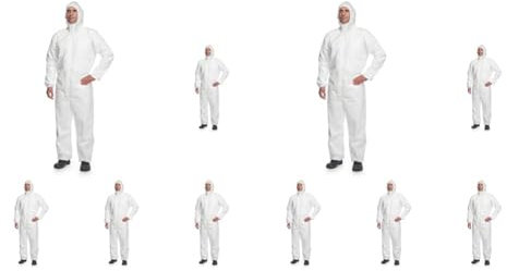 DuPont ProShield 20 Combinaison de protection à capuche catégorie III, type 5 et 6 Blanc Taille XXL (Lot de 2)