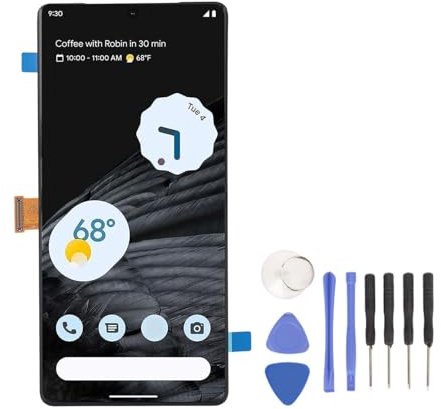 AMOLED-skärmbyte för Pixel 7 Pro GP4BC GE2AE, 6,7-tums Digitaliseringsenhet för Pekskärm med Verktyg, 3120x1440 Upplösning Display Reparationssatser för Pekskärm