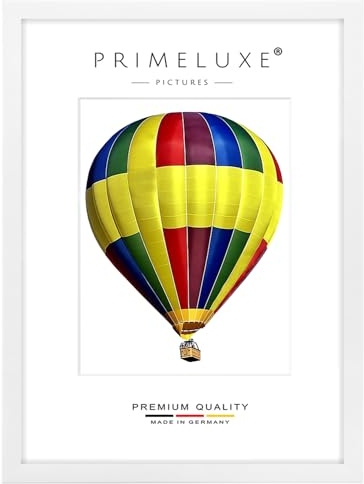 PrimeLuxe Cadre photo en bois 49 x 68 cm (Dimension de l'image) en Blanc mat | Couleur et taille sélectionnables | pour affiches | Puzzle | collage de photos
