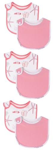 VICASKY 6stücke Lätzchen Aus Baumwolle Absorbierende Schlabberlätzchen Für Neugeborene Und Kleinkinder Anpassbar Weich Atmungsaktiv Und Leicht Zu Reinigen