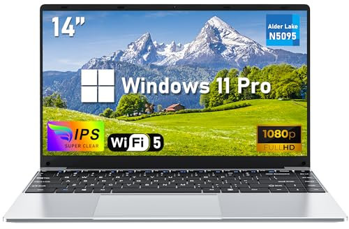 NIAKUN 14 Zoll Laptop Notebook, Laptops 16GB RAM 512GB SSD, Computer N5095 Prozessor (bis zu 2.9Ghz), FHD 1920 x 1080 Display, 5000mAh, TF Karte, WiFi 5, BT4.2