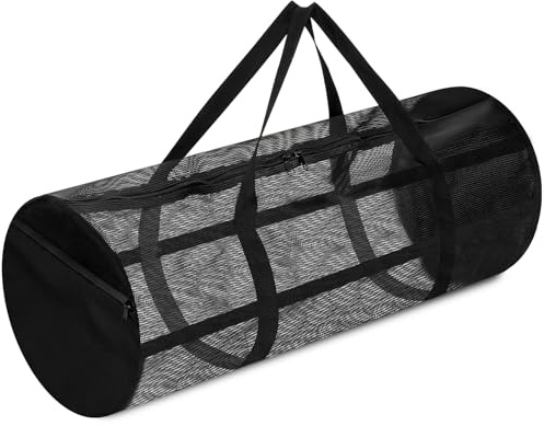 LIXUFRHK Diving Mesh Duffel Bag Large Capacity, Quick-Dry Ventilation System Mesh Duffel Bag for Scuba Diving, Snorkeling & Spearfishing Ideal Beach Travel Companion with a Splash-Proof Phone Pocket