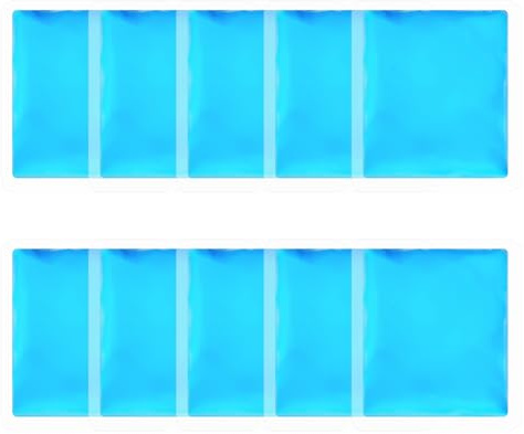 ViEinkaufen 10 Pcs Small Ice Packs Reusable Hot Cold Compress Mini Ice Pads for Injuries,Lunch Box,Beauty,Teeth,Relief,Toothaches,Eye,Fever