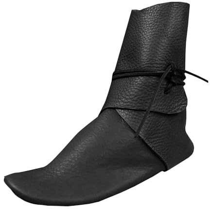 2025 Bottines médiévales à lacets pour homme - Bottes courtes pour les loisirs - Design à enfiler avec talon plat - Semelle en cuir