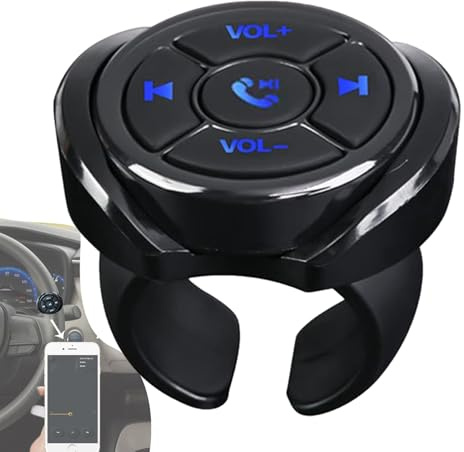 Radio Controller del pulsante multimediale - Remoto di sterzo automobilistico, chiave di musica wireless | Ricevitore audio multimediale, telecomando musicale portatile per la bici da moto per auto, c