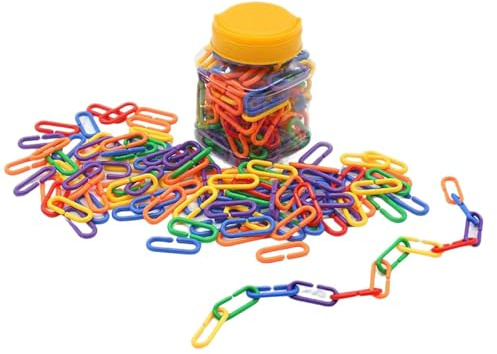 KTUXZCI Chain Links Set 360pcs Toy Parts To Sorting Counting Skills In Young Children Multi FunctionThese Links Chain Are Easy Interconnecting For Young Children
