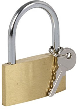 Cogex 80517 Cadenas 60 mm avec 2 clés, Gris