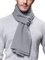 WANYING Winter Herbst Herren Strickschal Wolle Gestrickter Schal Warm Weich Einfach Schick Gentleman - 180 * 30 cm Einfarbig Hellgrau